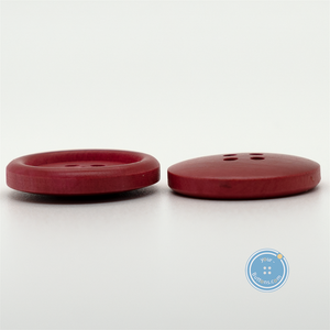 (3 pieces set) 26mm-4hole Wooden Button (Spray Red)