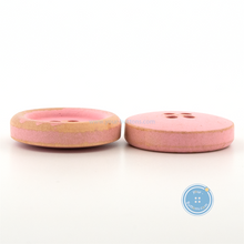Load image into Gallery viewer, (3 pieces set) 21mm Distressed Pink Wooden Button
