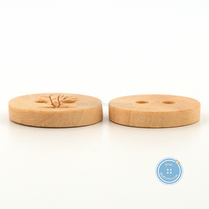 (3 pieces set) 13mm Wooden Button with laser