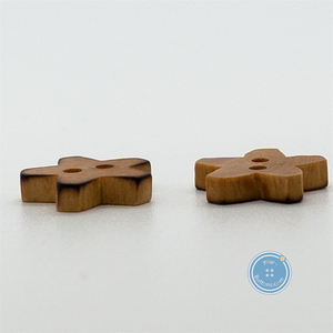 (3 pieces set) 12mm Star Wood button