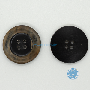 (2 pieces set) 30mm Hand-Made Horn Button