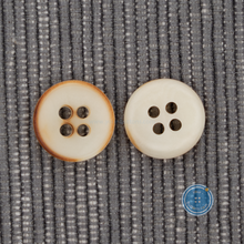 Load image into Gallery viewer, (3 pieces set)11.5mm Real Nuts shirt Button 4hole Burnt
