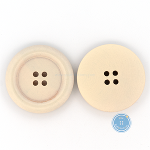 (3 pieces set) 35mm 4hole Wooden Button with distressed effect