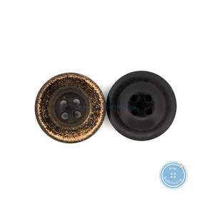 (3 pieces set) 23mm Distressed DTM Black Wooden Button