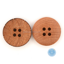 Load image into Gallery viewer, (3 pieces set) 17mm Litchi Wooden Button with burnt
