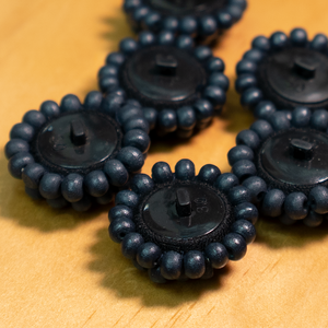 (3 pieces set) 28-30mm Hand-make wooden beads shank button