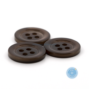 (3 pieces set) 15mm Takase Shell Button Spray Brown