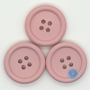 (3 pieces set) 25mm-4hole Wooden Button (Spray Pink)