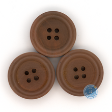 Load image into Gallery viewer, (3 pieces set) 25mm Medium Brown Wooden Button
