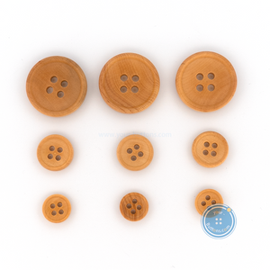 (3 pieces set) 9mm,11mm & 19mm Natural Wooden Button