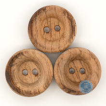 Load image into Gallery viewer, (3 pieces set) 19mm thick Beech Wood Button with Burnt
