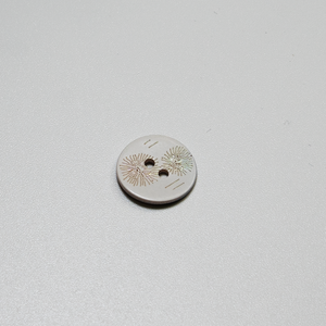 (3 pieces set) 15mm flower Pattern shell button