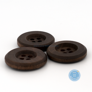 (3 pieces set) 15mm,18mm,20mm & 26mm DTM Brown Wooden Button