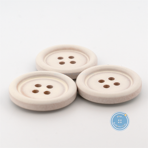 (3 pieces set) 25mm 4hole Wooden Button with distressed effect