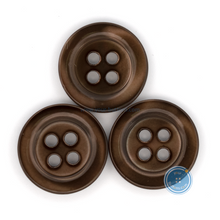 Load image into Gallery viewer, (3 pieces set) 15mm Takase Shell Button Spray Brown
