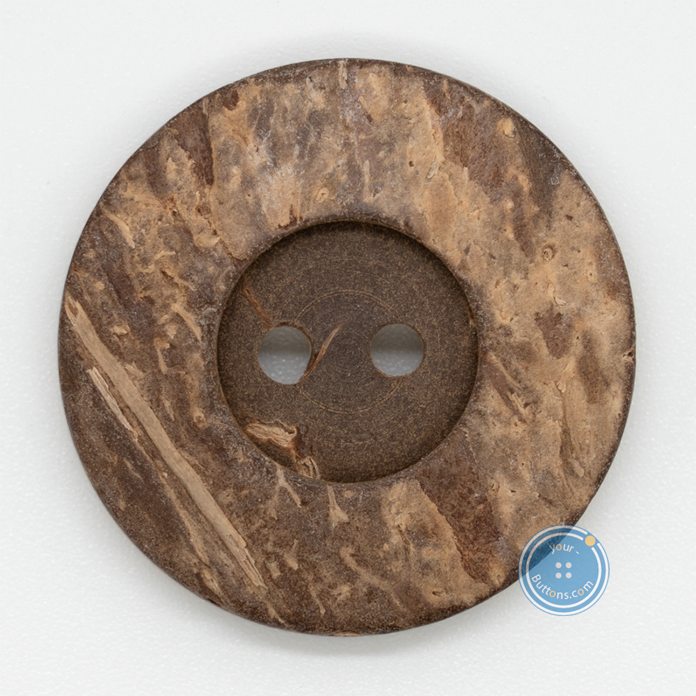 (3 pieces set) 34mm Thick Rim coconut Button (Raw)