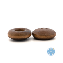 Load image into Gallery viewer, (3 pieces set) 18mm Dark Brown Thick Ring shape Wooden Button
