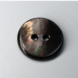 (3 pieces set) 15mm MOP Shell Button DTM Metal Brown color