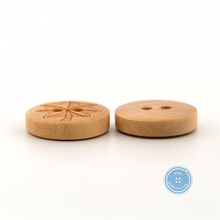 Load image into Gallery viewer, (3 pieces set) 15mm Natural Wooden Button with Laser
