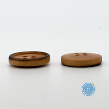 Load image into Gallery viewer, (3 pieces set) 20mm Wood button with Burnt Black RIM
