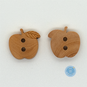 (3 pieces set) 15mm Wooden Apple Button