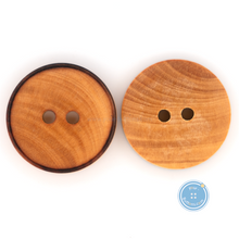Load image into Gallery viewer, (3 pieces set) 16mm &amp; 19mm Wood Button with Burnt RIM
