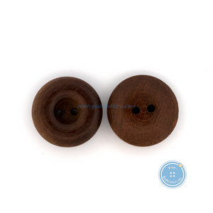 (3 pieces set) 18mm Dark Brown Thick Ring shape Wooden Button