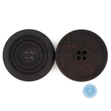 Load image into Gallery viewer, (3 pieces set) 26mm DTM Dark Brown Wooden Button
