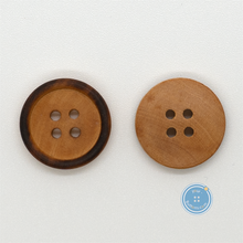 Load image into Gallery viewer, (3 pieces set) 20mm Wood button with Burnt Black RIM
