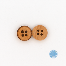 Load image into Gallery viewer, (3 pieces set) 11mm Natural Wooden Button with Burnt
