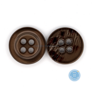 (3 pieces set) 15mm Takase Shell Button Spray Brown