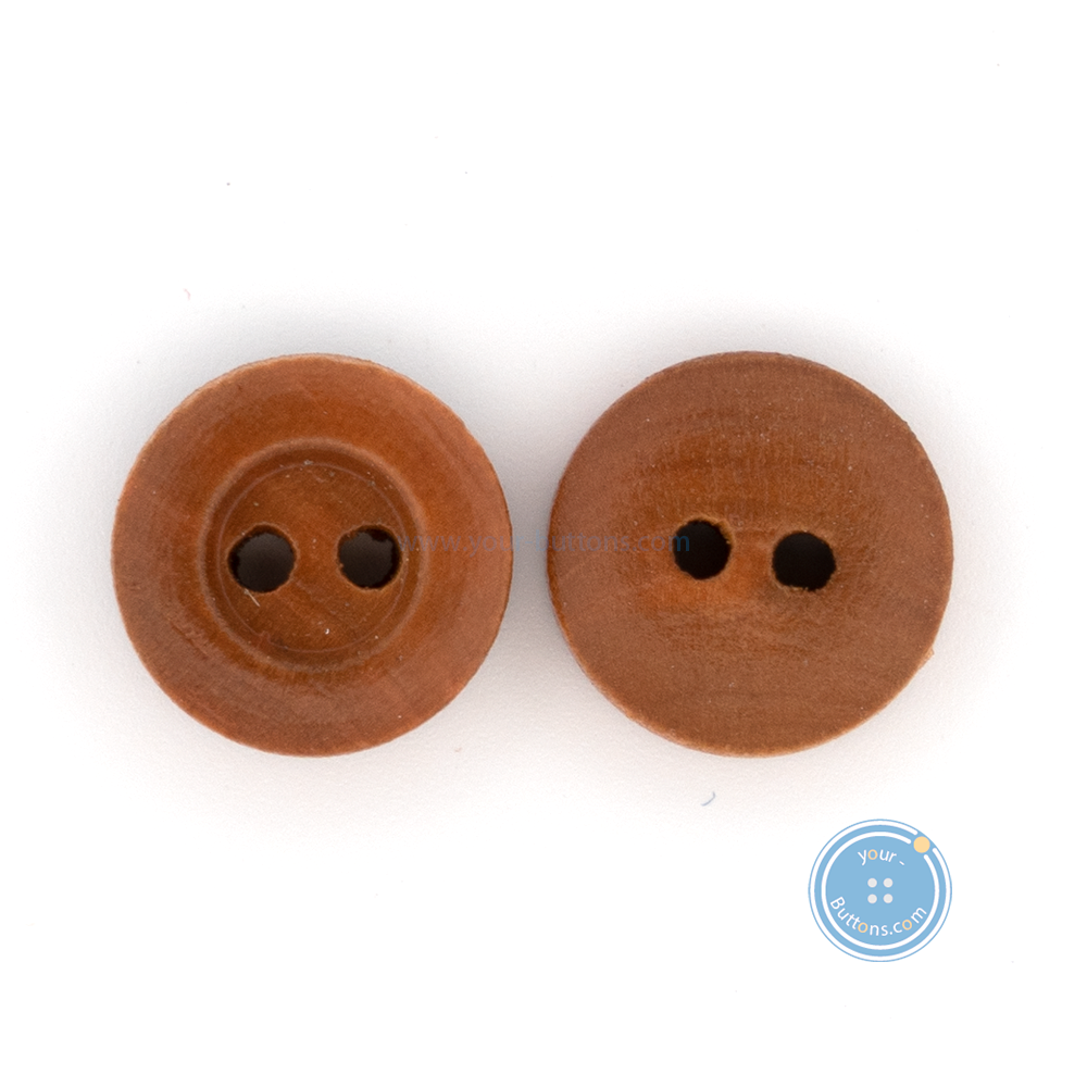(3 pieces set) 9mm DTM Brown Wooden Button