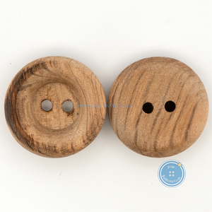 (3 pieces set) 19mm thick Beech Wood Button with Burnt