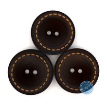 Load image into Gallery viewer, (3 pieces set) 37mm Dark Brown Wooden Button with Laser
