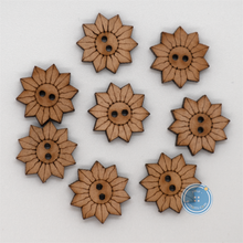 Load image into Gallery viewer, (3 pieces set) 17mm wooden sun-flower button
