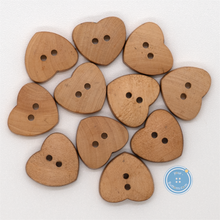 Load image into Gallery viewer, (3 pieces set) 15mm Heart Wood button

