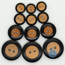 Load image into Gallery viewer, (3 pieces set) 11mm-22mm Wooden Button (Black)
