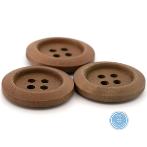 (3 pieces set) 30mm DTM Light Brown Wooden Button