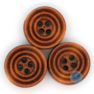 (3 pieces set)13mm Dark Brown Wooden Button
