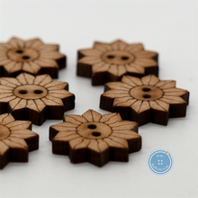 Load image into Gallery viewer, (3 pieces set) 17mm wooden sun-flower button
