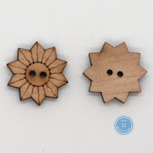 Load image into Gallery viewer, (3 pieces set) 17mm wooden sun-flower button
