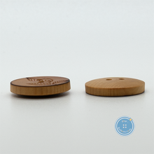 Load image into Gallery viewer, (3 pieces set) 22mm Laser Leaf pattern on Wood button
