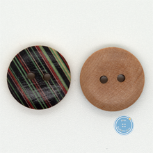 Load image into Gallery viewer, (3 pieces set) 11mm &amp; 15mm 2hole Wooden Button with Print Pattern
