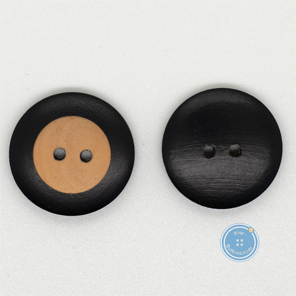 (3 pieces set) 11mm-22mm Wooden Button (Black)