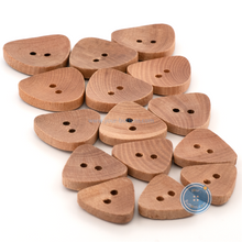 Load image into Gallery viewer, (3 pieces set) 15mm,18mm,20mm,22mm &amp; 25mm Triangle Litchi Wooden Button
