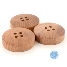 Load image into Gallery viewer, (3 pieces set) 23mm Thick Litchi Wooden Button (6.5mm thickness)
