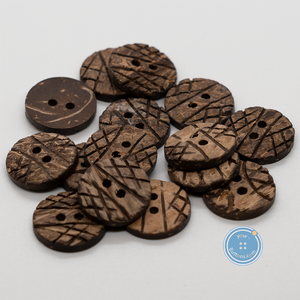 (3 pieces set)18mm 2hole coconut Sewing button with hand-make pattern