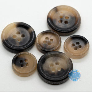 (3 pieces set) 15mm, 20mm & 23mm 4hole Natural Beige Button