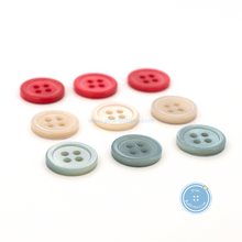 Load image into Gallery viewer, (3 pieces set) 14mm Takase Shell Button in Red, Mint &amp; Beige
