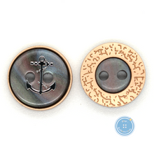 Load image into Gallery viewer, (3 pieces set) 12mm - 2hole Anchor metal button (4colors)
